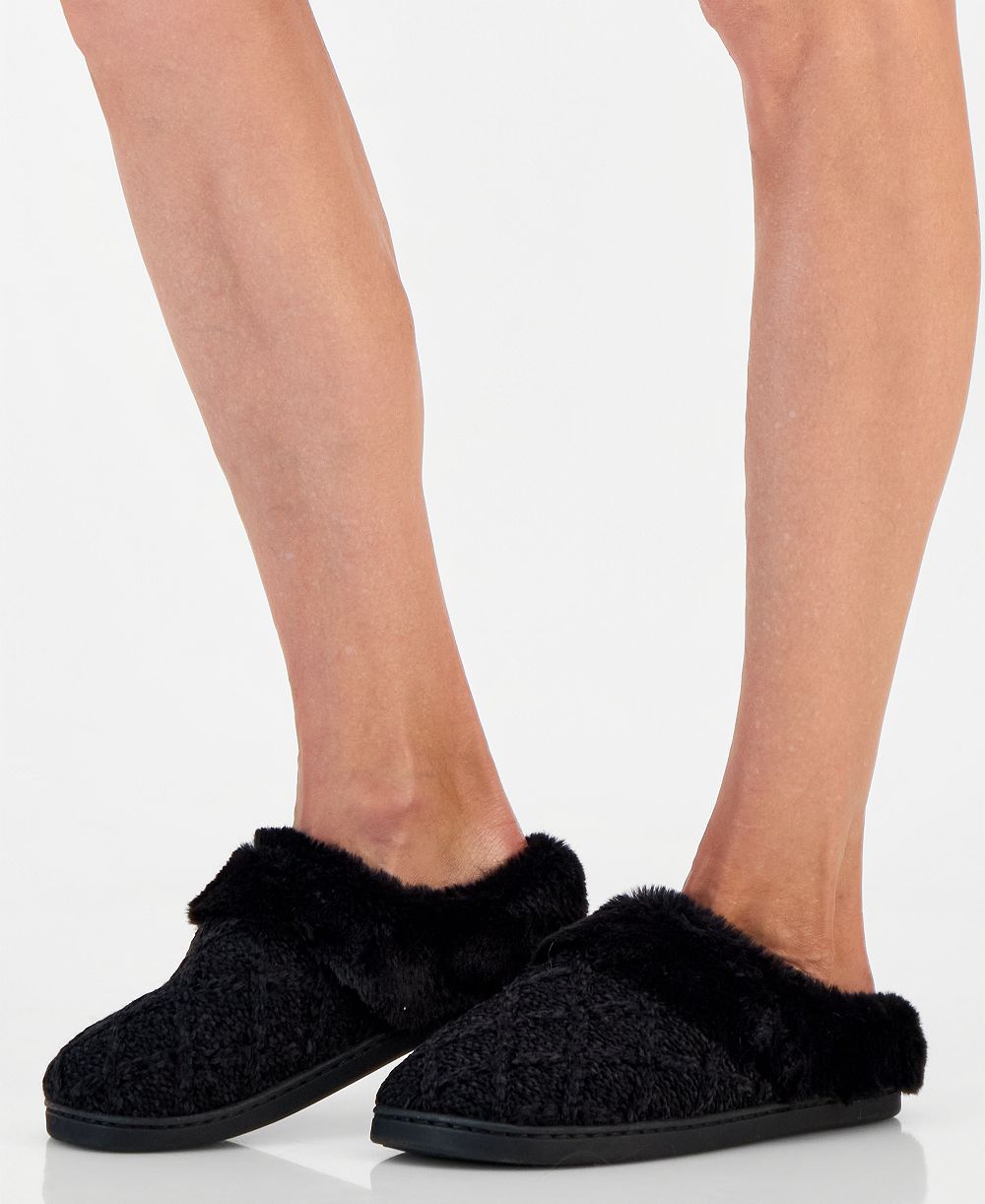 Charter Club Women's Faux Fur Lined Slipper, Created for Macy's