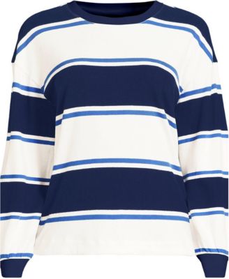Ivory/deep sea navy stripes