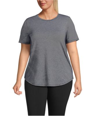 Lands' End Plus Size Short Sleeve Cooling Performance Tunic Tee