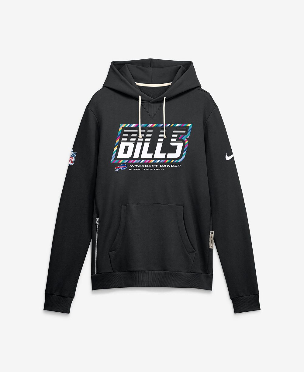 Nike Мужской черный худи с капюшоном Buffalo Bills 2026 NFL Cruical Catch Sideline Dri-Fit