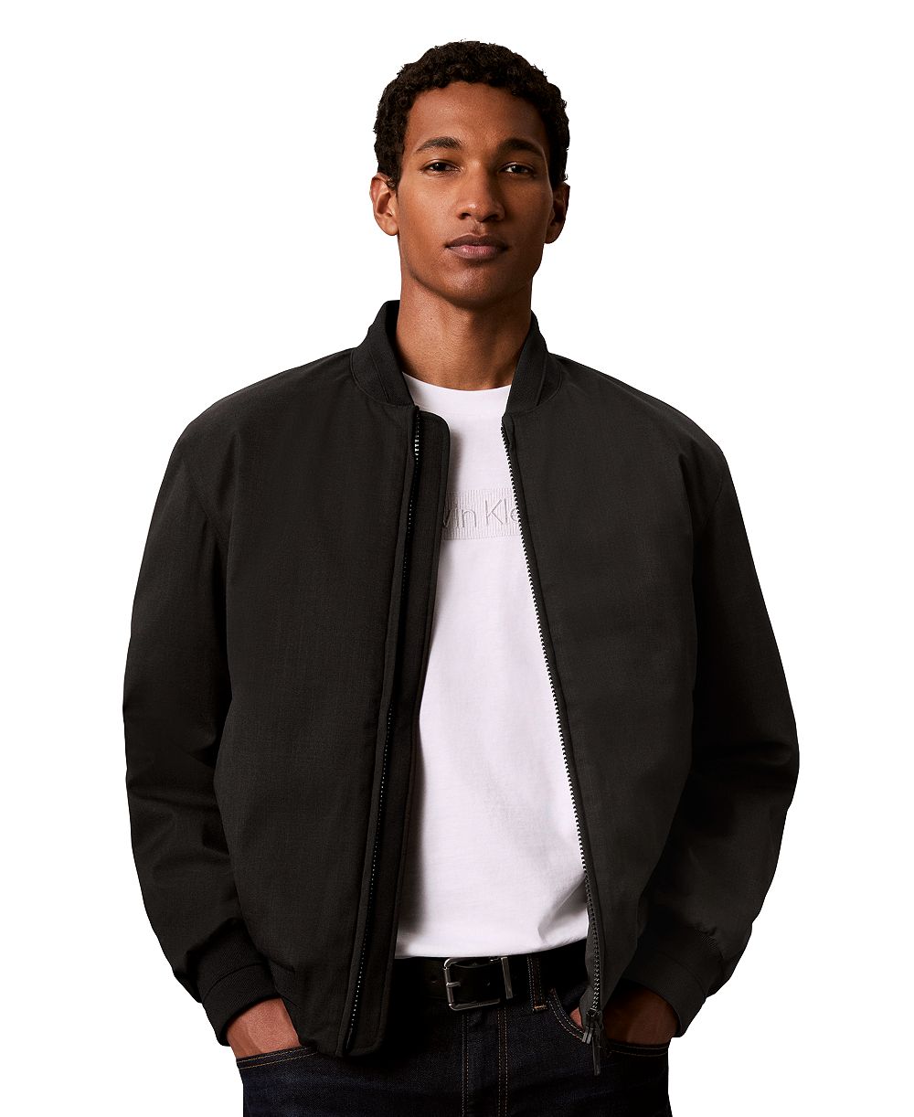 Calvin Klein Men's Classic-Fit Twill Bomber Jacket