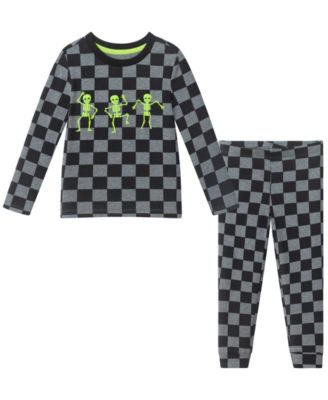 Andy & Evan Toddler Boys' 2T-4T Skeleton Dino Print Pajamas, 2-Piece Set
