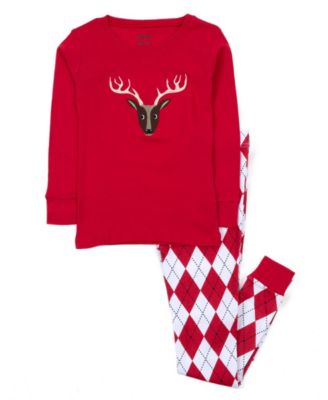 Red/white argyle moose