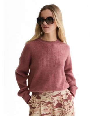SCOTCH & SODA женский пуловер с круглым вырезом из пушистой шерстяной смеси, свободный крой