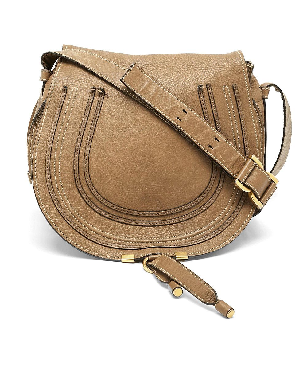Женская сумка через плечо Chloe Marcie Grained Leather Saddle