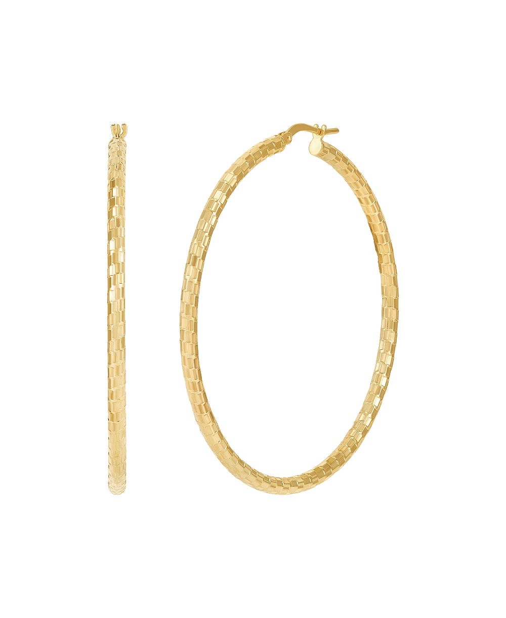 Macy's серьги-кольца среднего размера, диаметр 1,57 дюйма, из золота 10К