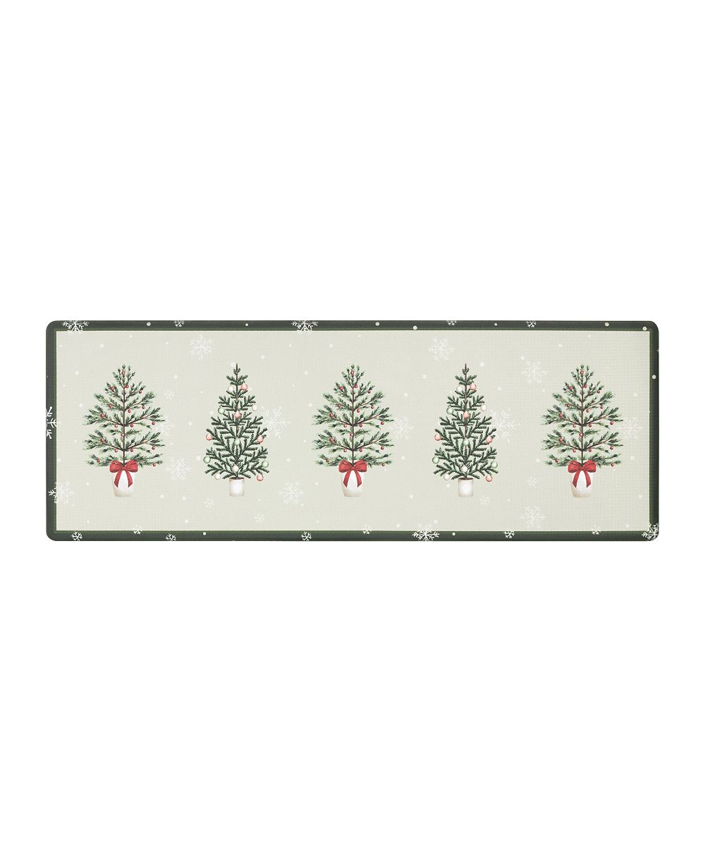Laura Ashley нескользящий кухонный коврик Christmas Hollybrook, 17.5" x 48"