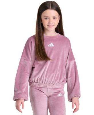adidas Girls' 8-16 Balloon-Sleeve Pullover Sweatshirt