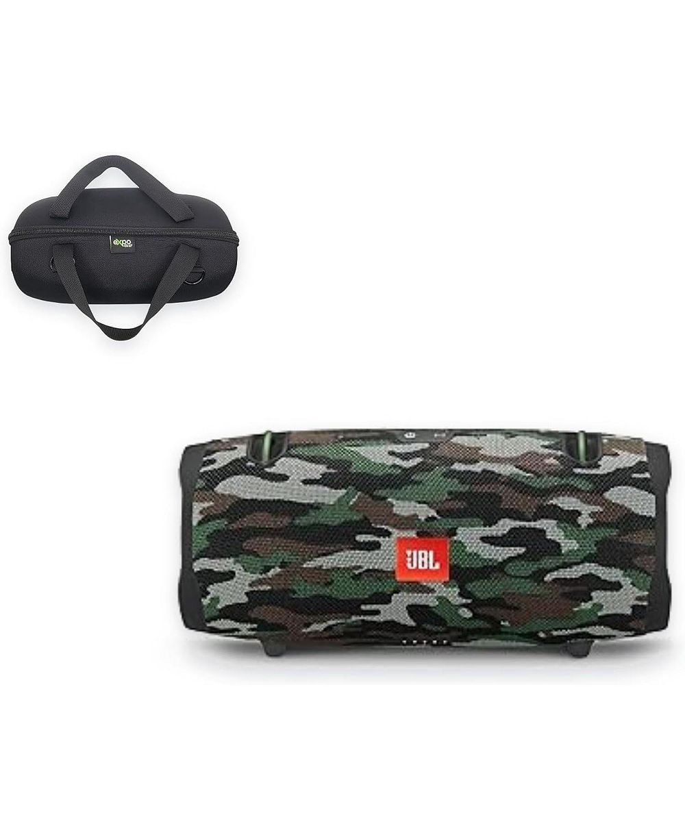 Портативный водонепроницаемый Bluetooth-колонка JBL Xtreme 2, камуфляж Squad, с защитным жестким чехлом Expo Gear Xtreme 4, устойчивым к погодным условиям