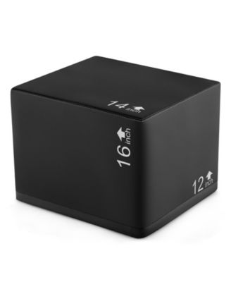 Glintex бокс для плиометрики из пены, 3 высоты в одном, 16 x 14 x 12 дюймов, выдерживает 220 фунтов