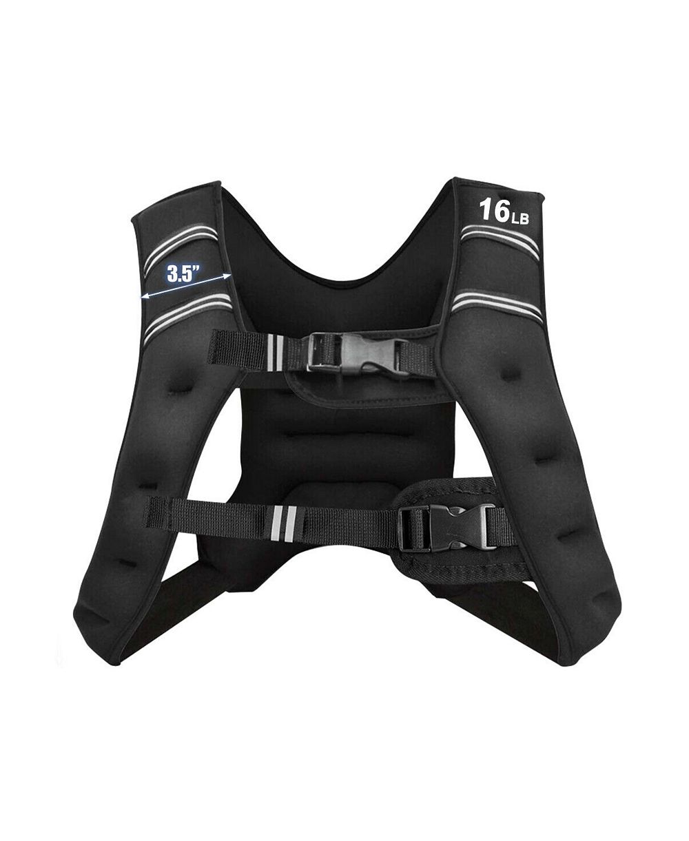 Glintex Weighted Vest, 16 lbs Neoprene with Reflective Strips