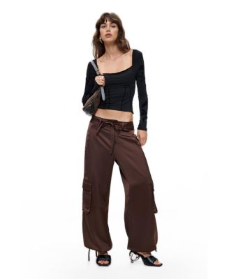 Desigual женские сатиновые карго-брюки