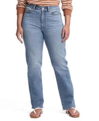 Lands' End Women's High-Rise Straight-Leg Curvy Jeans