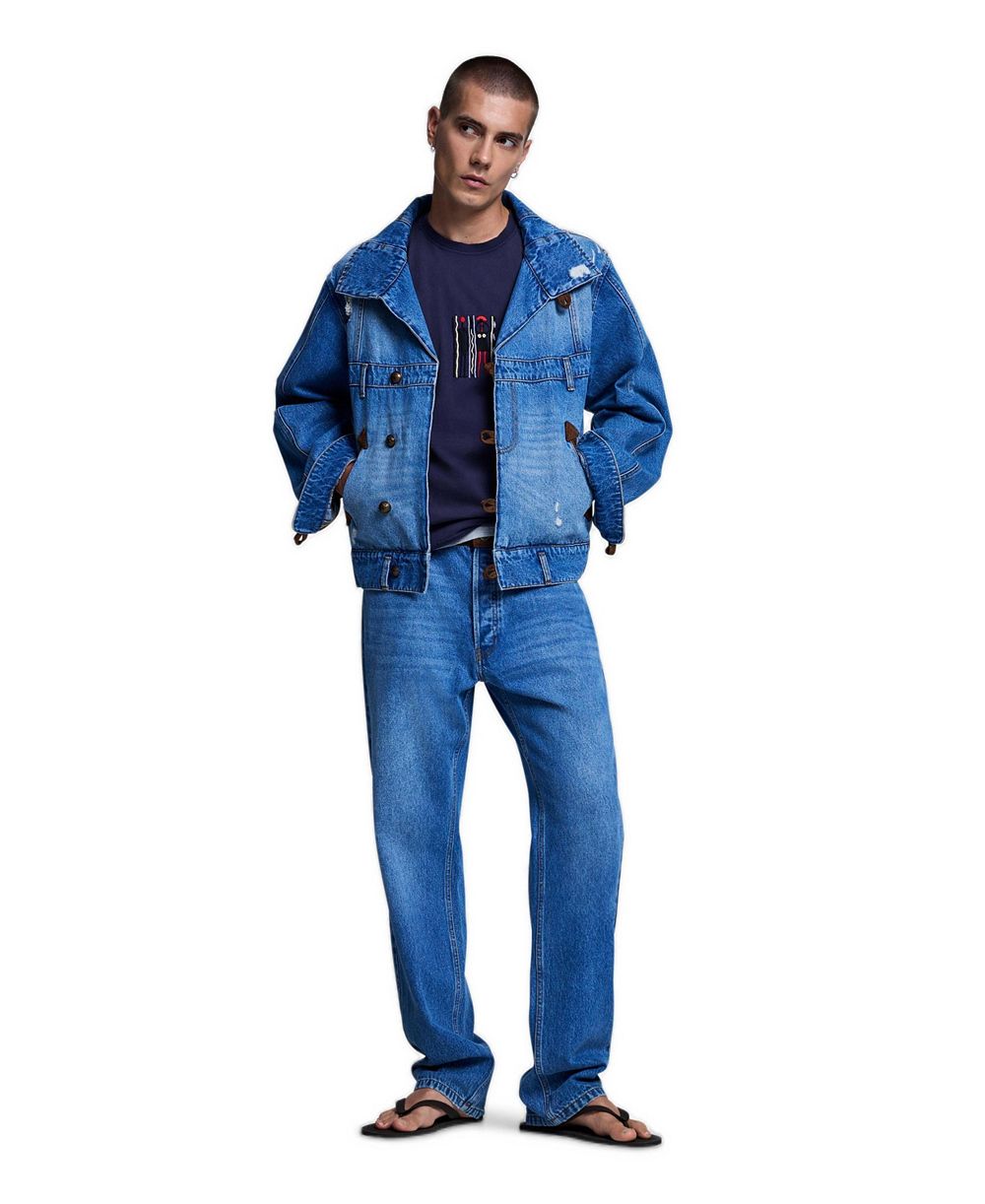 Desigual мужские комбинированные джинсовые брюки