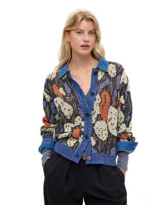 Desigual Женская жаккардовая куртка с джинсовыми деталями