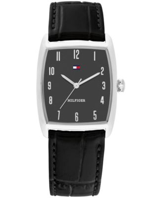 Tommy Hilfiger мужские кварцевые часы The Ambassador с черным кожаным ремешком, 30 мм