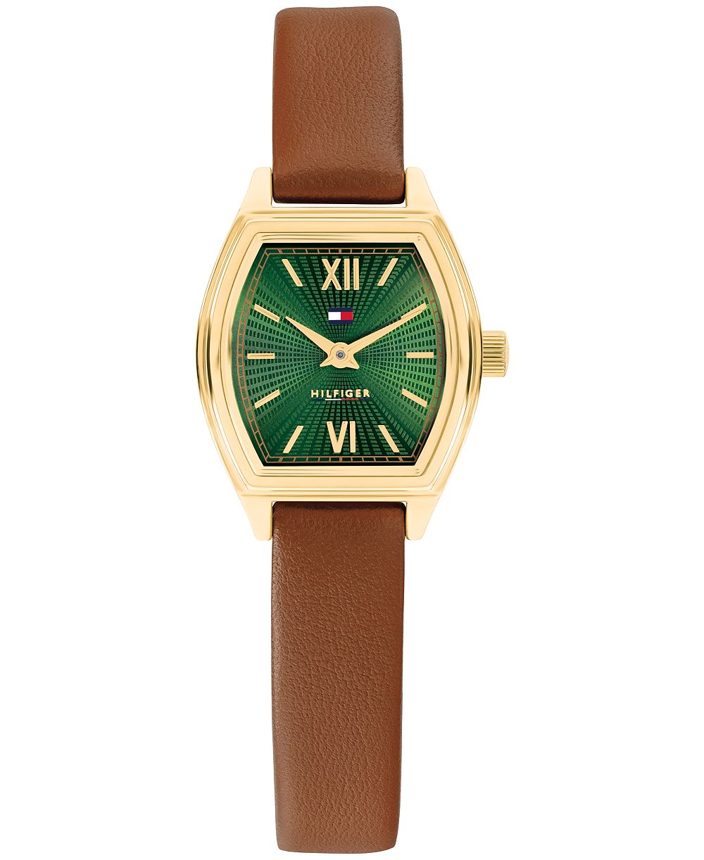 Tommy Hilfiger женские кварцевые часы Norah с коричневым кожаным ремешком, 21.5 мм