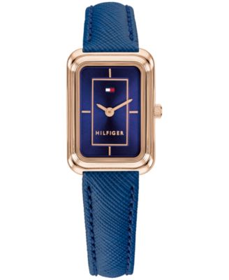 Tommy Hilfiger женские кварцевые часы с темно-синим кожаным ремешком 20,5 мм Daisy
