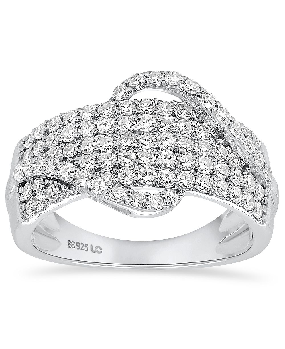 Кольцо Forever Grown Diamonds с лабораторным бриллиантом крестообразной формы (1 карат суммарно) из стерлингового серебра (также в позолоте 14k)