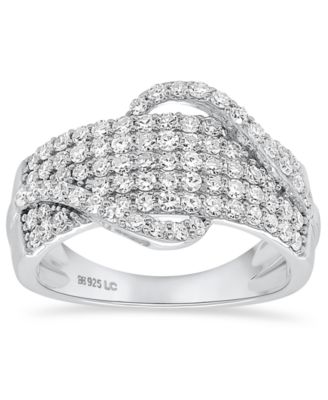 Кольцо Forever Grown Diamonds с лабораторным бриллиантом крестообразной формы (1 карат суммарно) из стерлингового серебра (также в позолоте 14k)