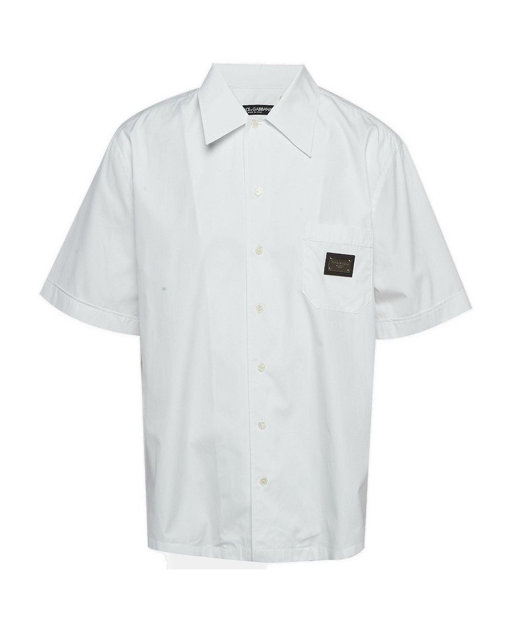 Pre-Owned мужская хлопковая рубашка Dolce & Gabbana в коротким рукавом