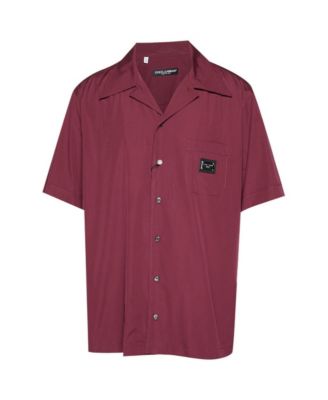 Pre-Owned Dolce & Gabbana Men's Short-Sleeve Camp-Collar Cotton Bowling Shirt