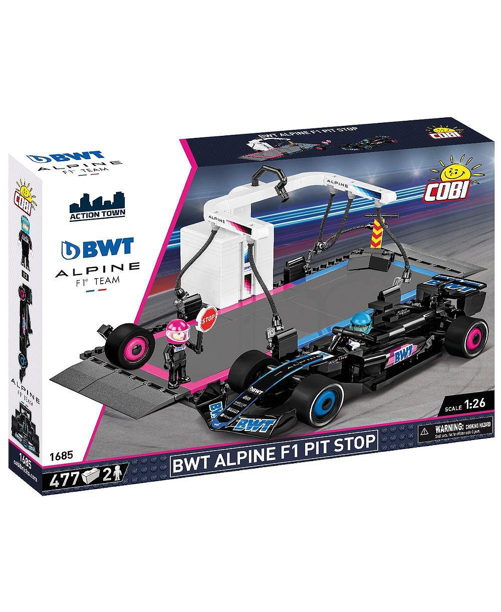 COBI Action Town BWT Alpine F1 пит-стоп 477-детальный набор для строительства, возраст 8+