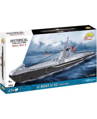 COBI Историческая коллекция: Немецкая подводная лодка типа VIIB (U-Boot U-52) времен Второй мировой войны, набор из 474 деталей, от 9 лет
