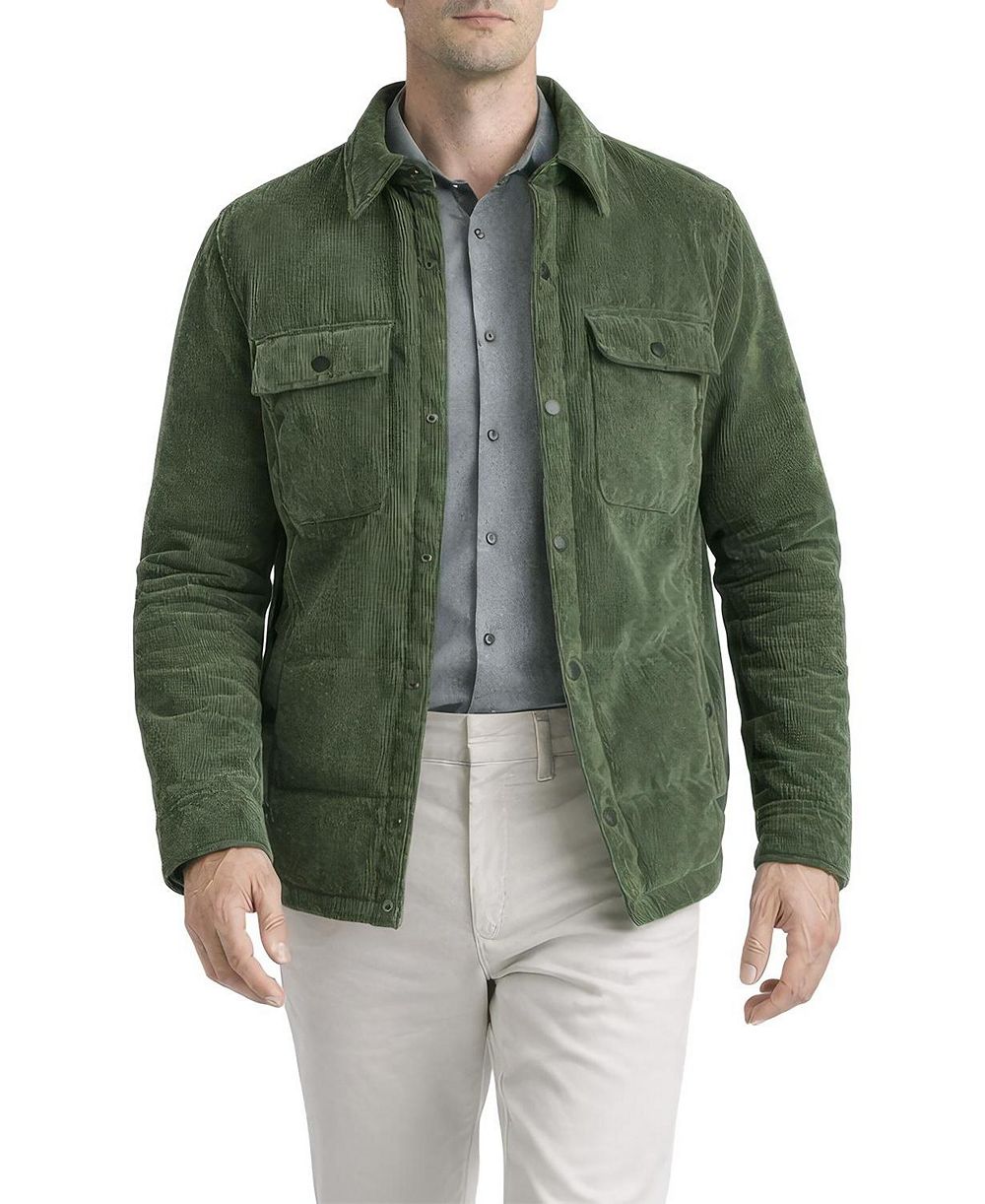 Level 7 Men's Insulated Puff Corduroy Shirt Jacket