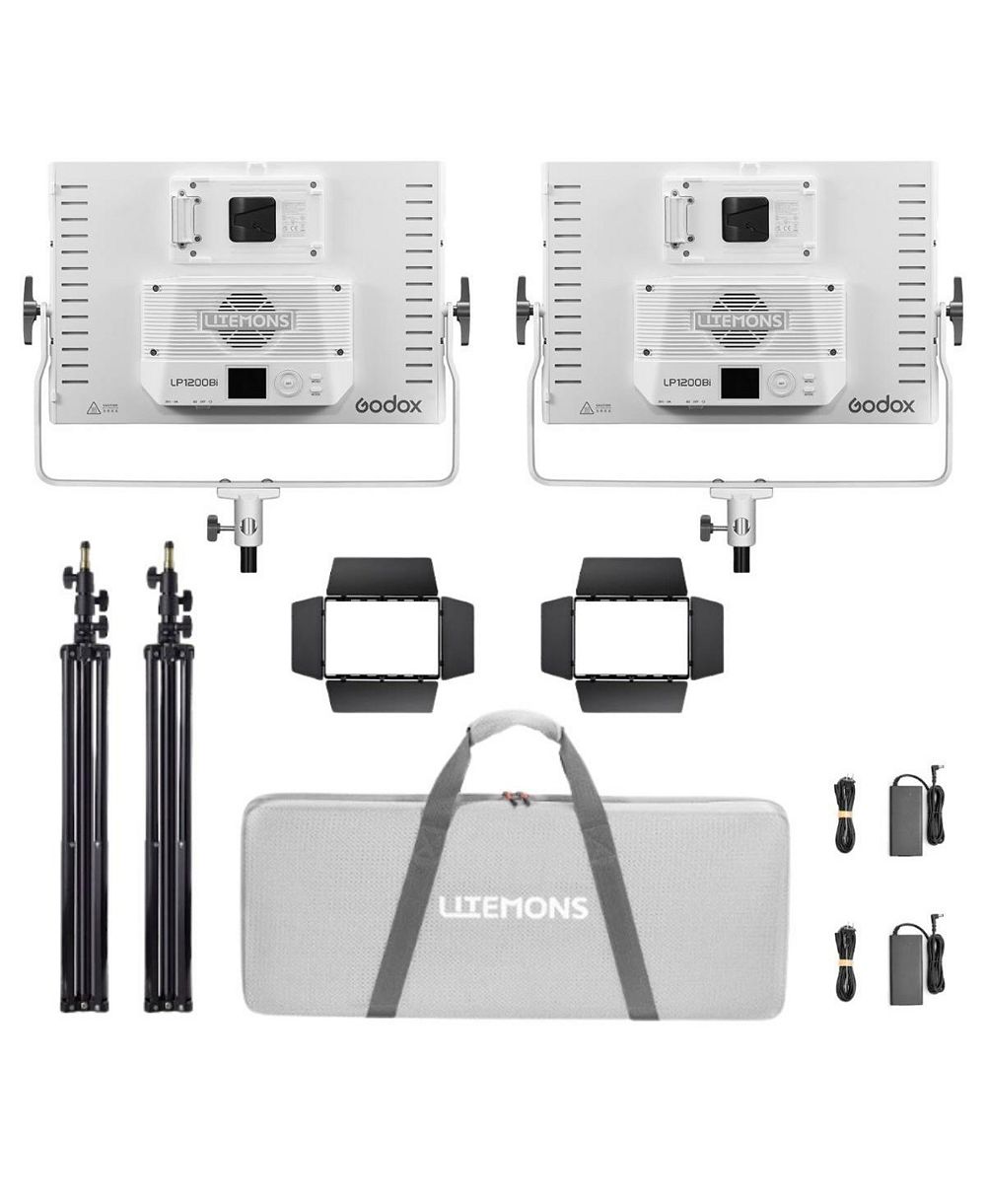Godox Litemons LP1200Bi Bi-Color LED 120W 2-Light Panel Kit