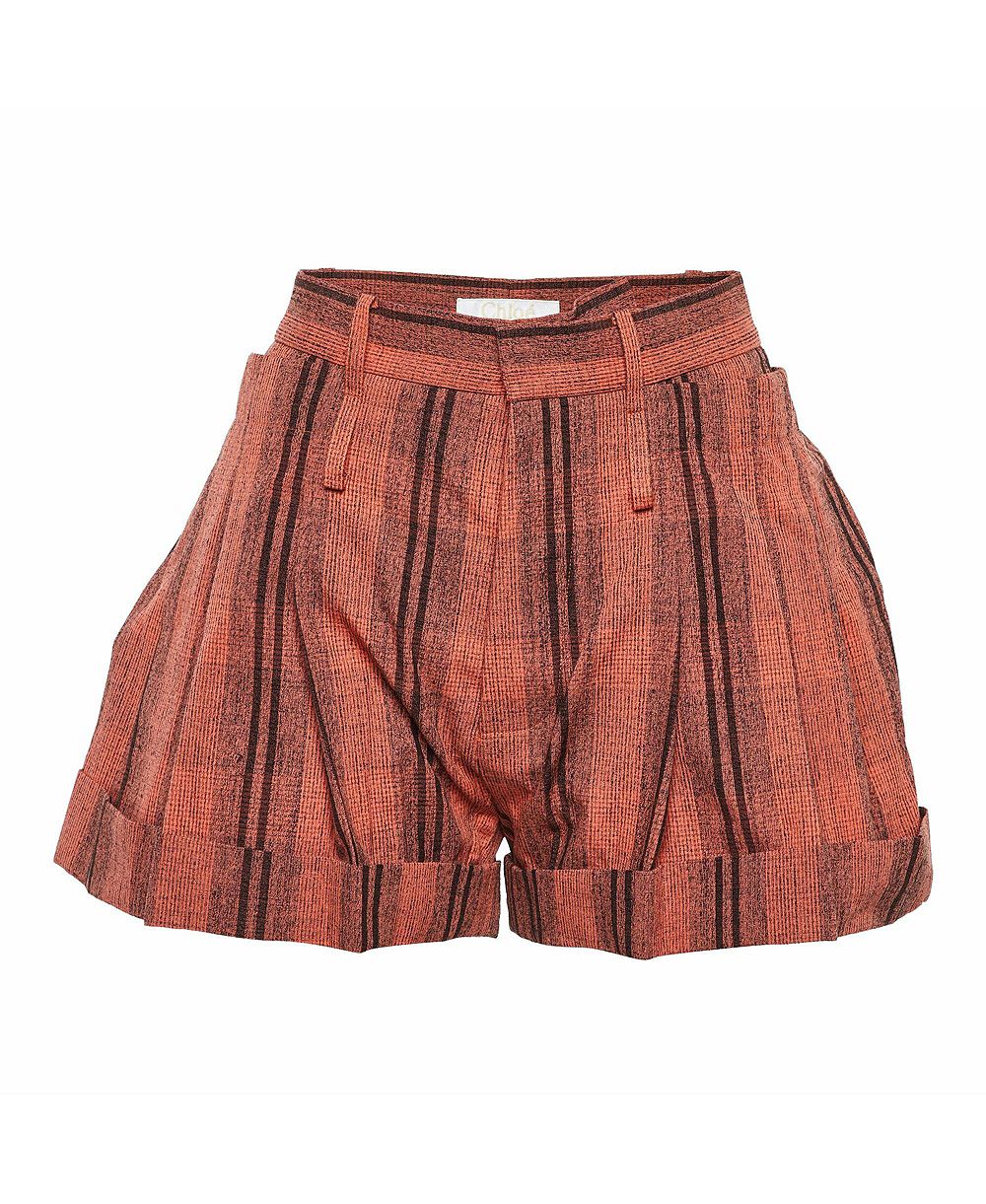 Pre-Owned Chloe Women's High-Waisted Tie Detail Shorts, 7" Inseam