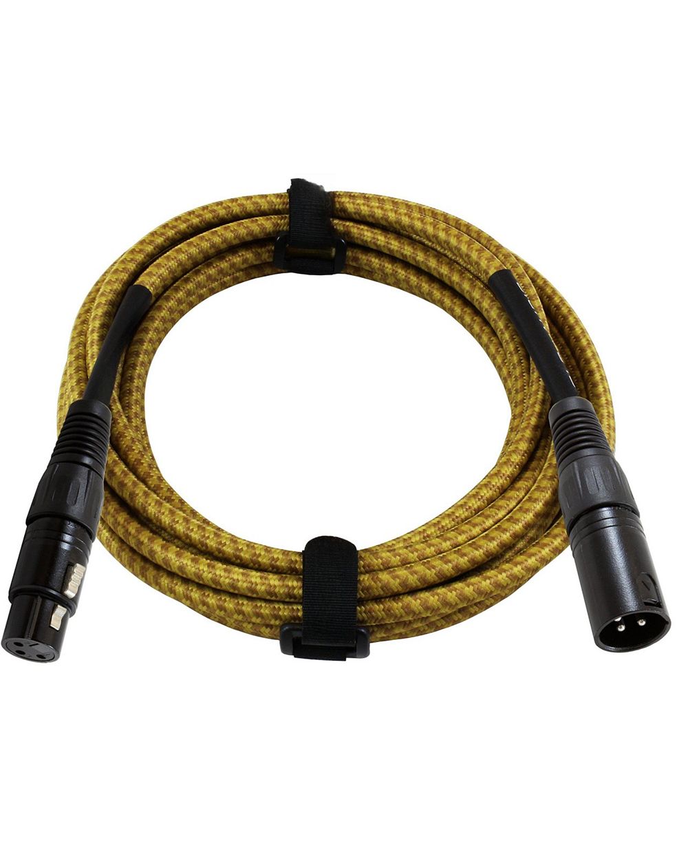 Lofree Balanced Male-to-Female XLR Patch Cords, Heavy-Duty Braided Tweed Jacket