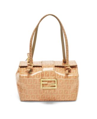 Сумка Fendi Mamma Baguette из лакированной ткани Zucchino для женщин (б/у)