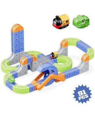 Contixo MT4 Motorized Rechargeable Magnetic Track 91-Piece Building Set, Ages 3+