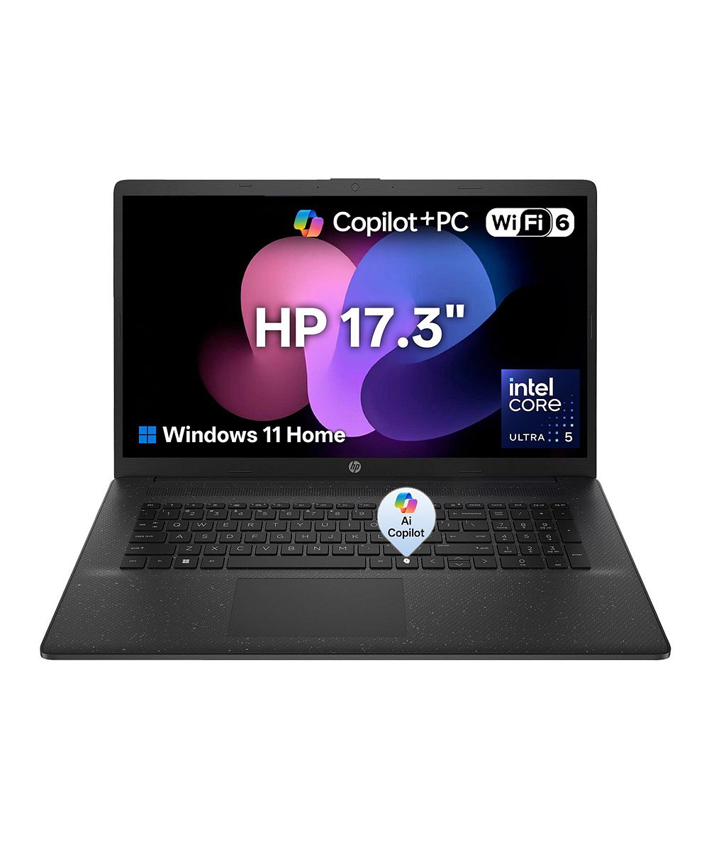 HP 17.3" бизнес-ноутбук Copilot AI, больше рабочего пространства и задач AI, Core Ultra 5 225U, Intel Graphics, 24 ГБ DDR5, 1 ТБ SSD, Wi-Fi 6, Win11 Home, черный