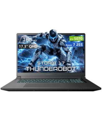 Thunderobot игровой ноутбук Storm 17, 17.3" QHD 165Hz 2K, AMD Ryzen 7 255, NVIDIA GeForce RTX 5070, 16 ГБ DDR5, 1 ТБ SSD, Wi-Fi 6, Windows 11 Home, черный
