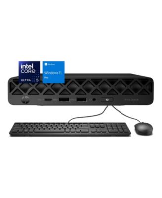 HP ProDesk 4 AI Mini Desktop, Core Ultra 5 235T, Intel Graphics, 32GB DDR5, 512GB SSD, Wi-Fi 6, Wired Keyboard & Mouse, Win11 Pro, Black