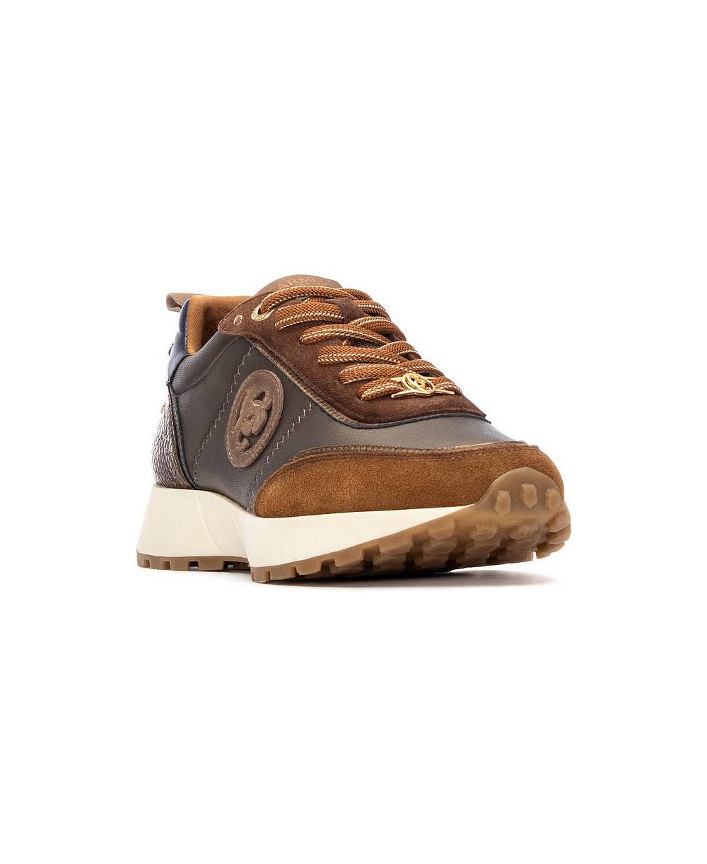 XTI Women's Leather Lace-Up Sneakers Carmela Collection