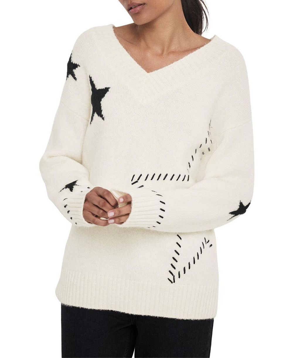 Mint Velvet Женский свитер Star Knit с длинным рукавом,regular кардиган