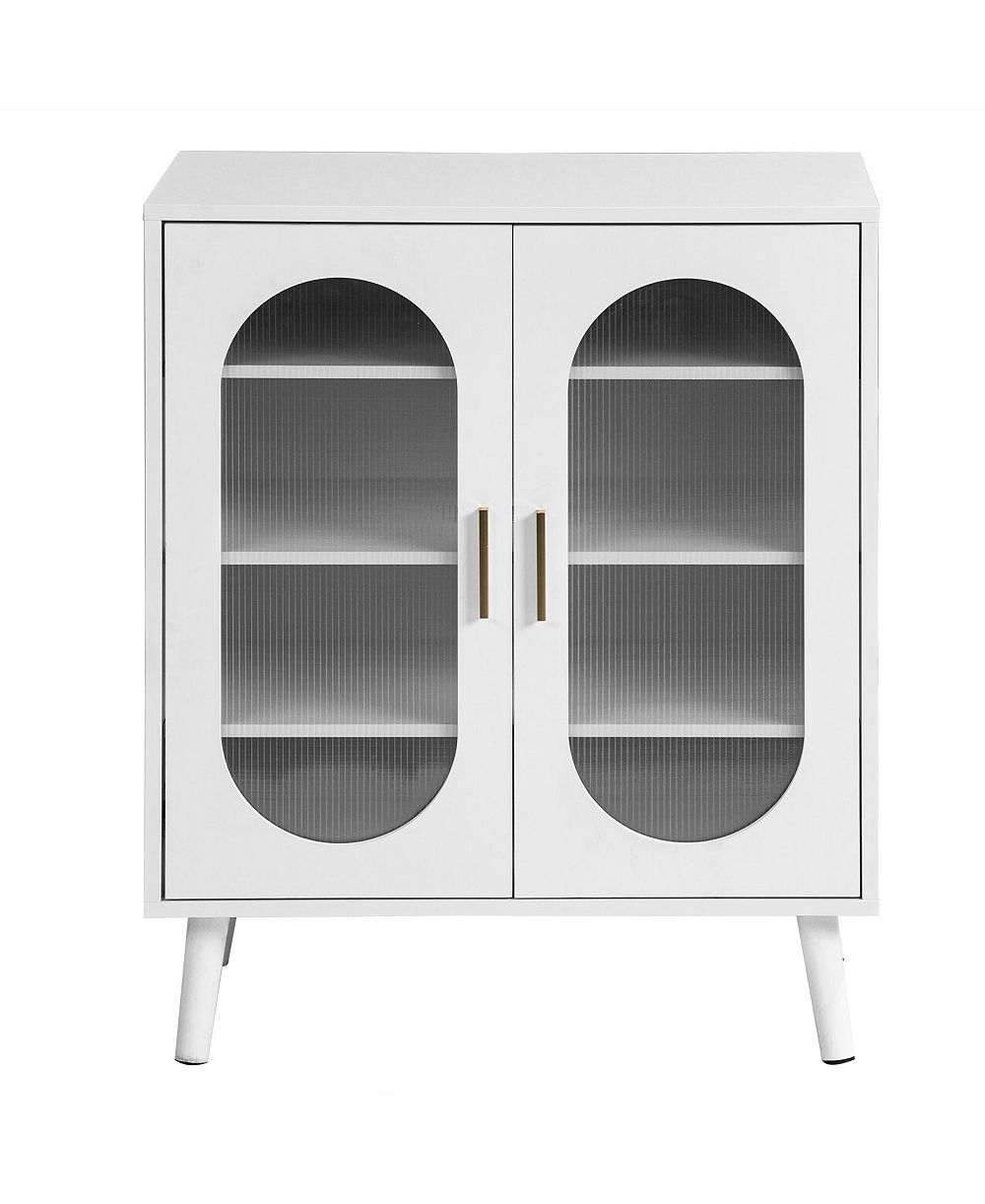 Slickblue Shoe Cabinet with 2 Doors, Polycarbonate Panels and 24 Adjusters