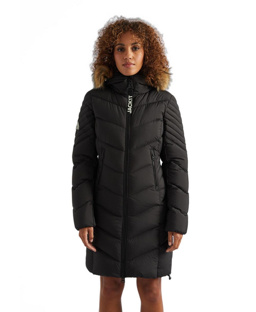 JACK1T Women's Longline Quilted Puffer Coat
