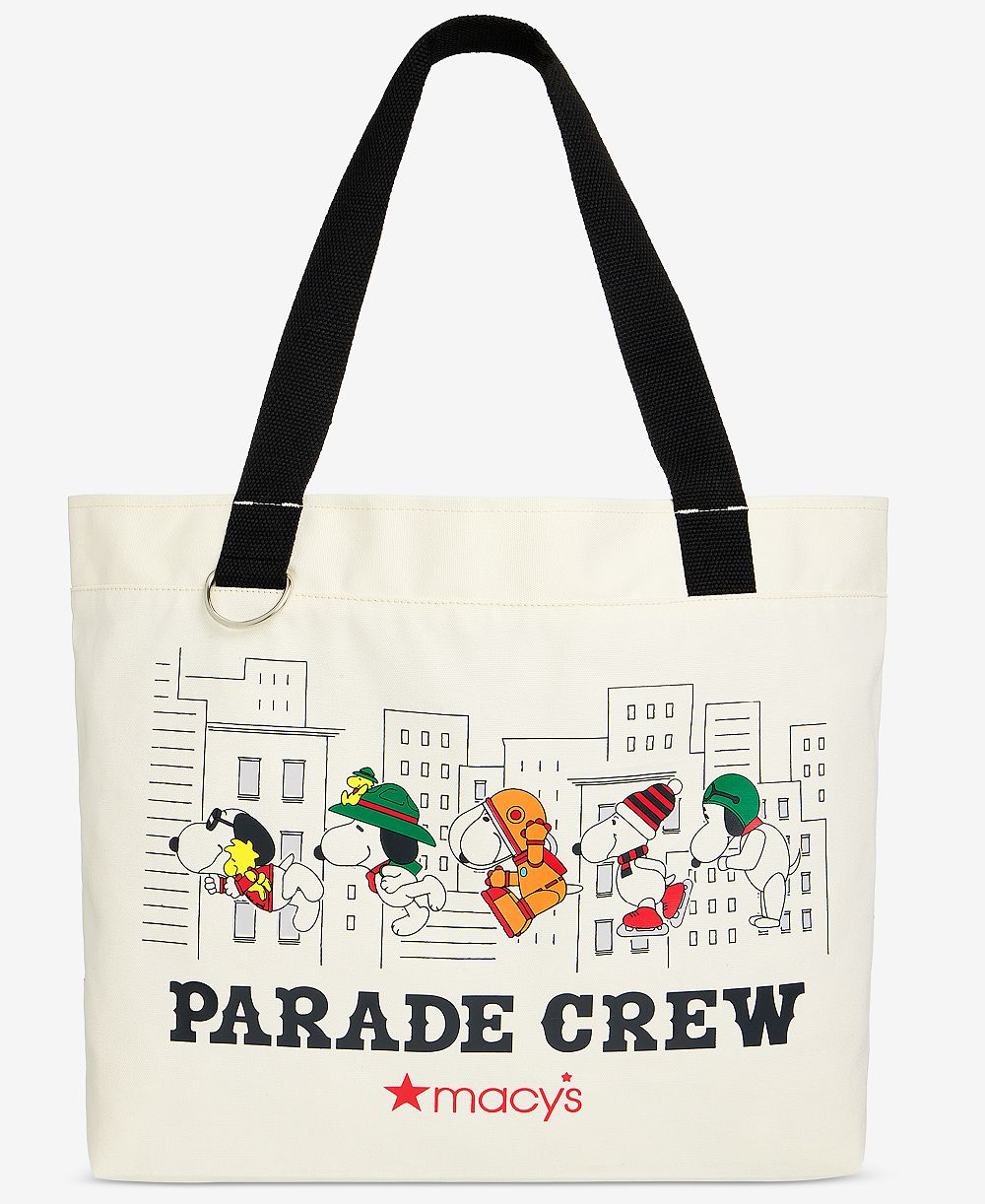 Peanuts | Macy's 100th Thanksgiving Day Parade Snoopy Balloons Through The Years Canvas Tote Bag, Macy's Exclusive