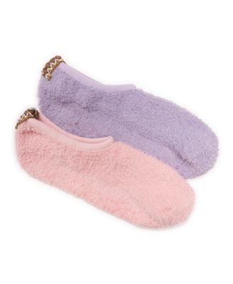 MUK LUKS Women's 2 Pair Pack Low Cut Footie Cozy Socks