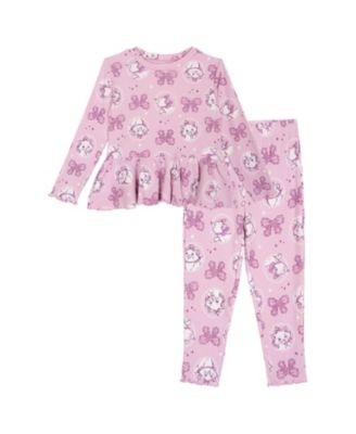 The Aristocats Marie Baby Girls' Ribbed Long Sleeve Tee and Pants Set