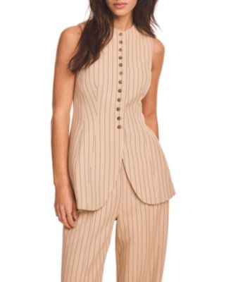 Mint Velvet женский удлиненный жилет в полоску
