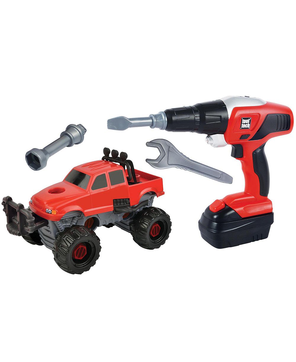 Red Box Tool Tech Take Apart Truck Battery-Operated 24-Piece Building Set, Ages 3+