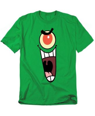 SpongeBob SquarePants Men's Plankton Sinister Face Graphic Classic-Fit T-Shirt
