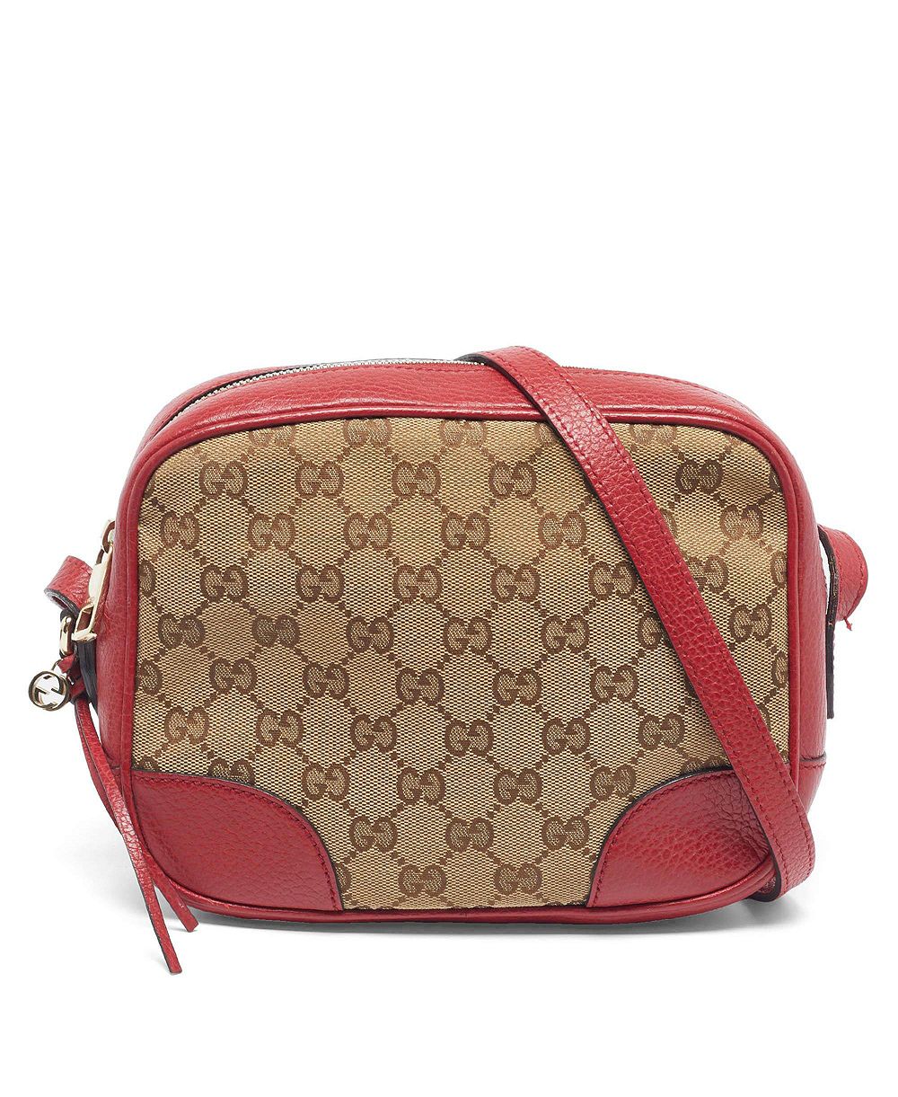 Б/у женская сумка через плечо из канваса Gg и кожи Gucci