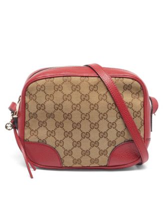 Pre-Owned Gucci Women's Gg Canvas And Leather Crossbody Bag