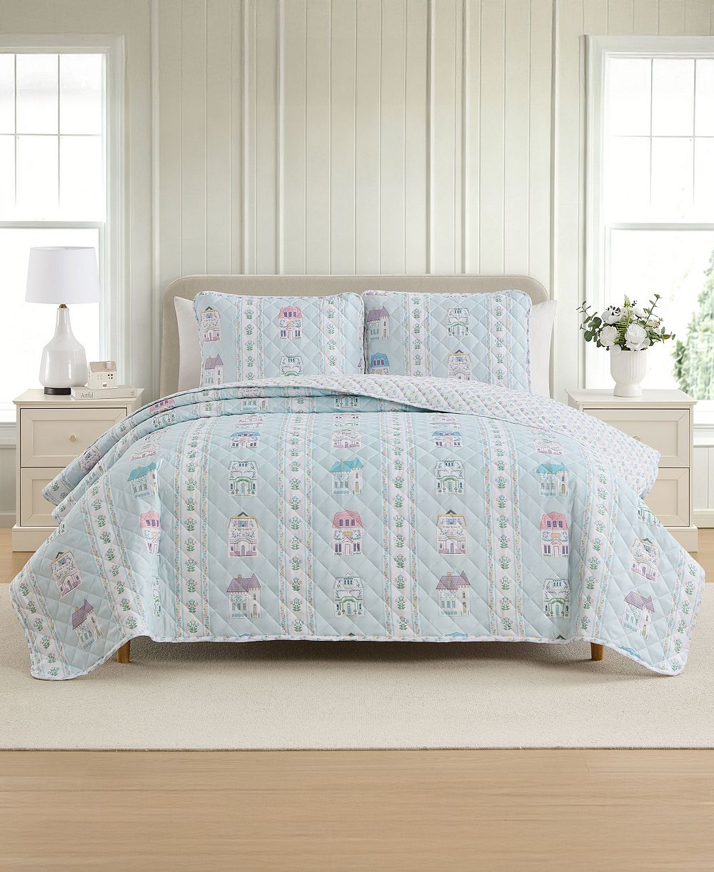 Lenox Двусторонний комплект стеганых одеял Spice Village, 2 части, размер Twin/Twin XL